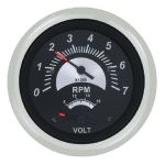 Sierra 69074FP Black Sterling Tach/Voltmeter